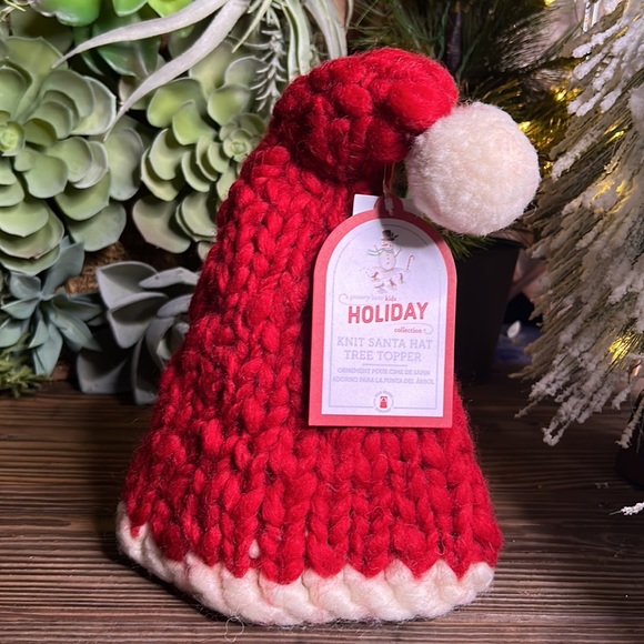 Pottery Barn Kids Knit Santa Claus Hat Tree Topper - Picture 9 of 16